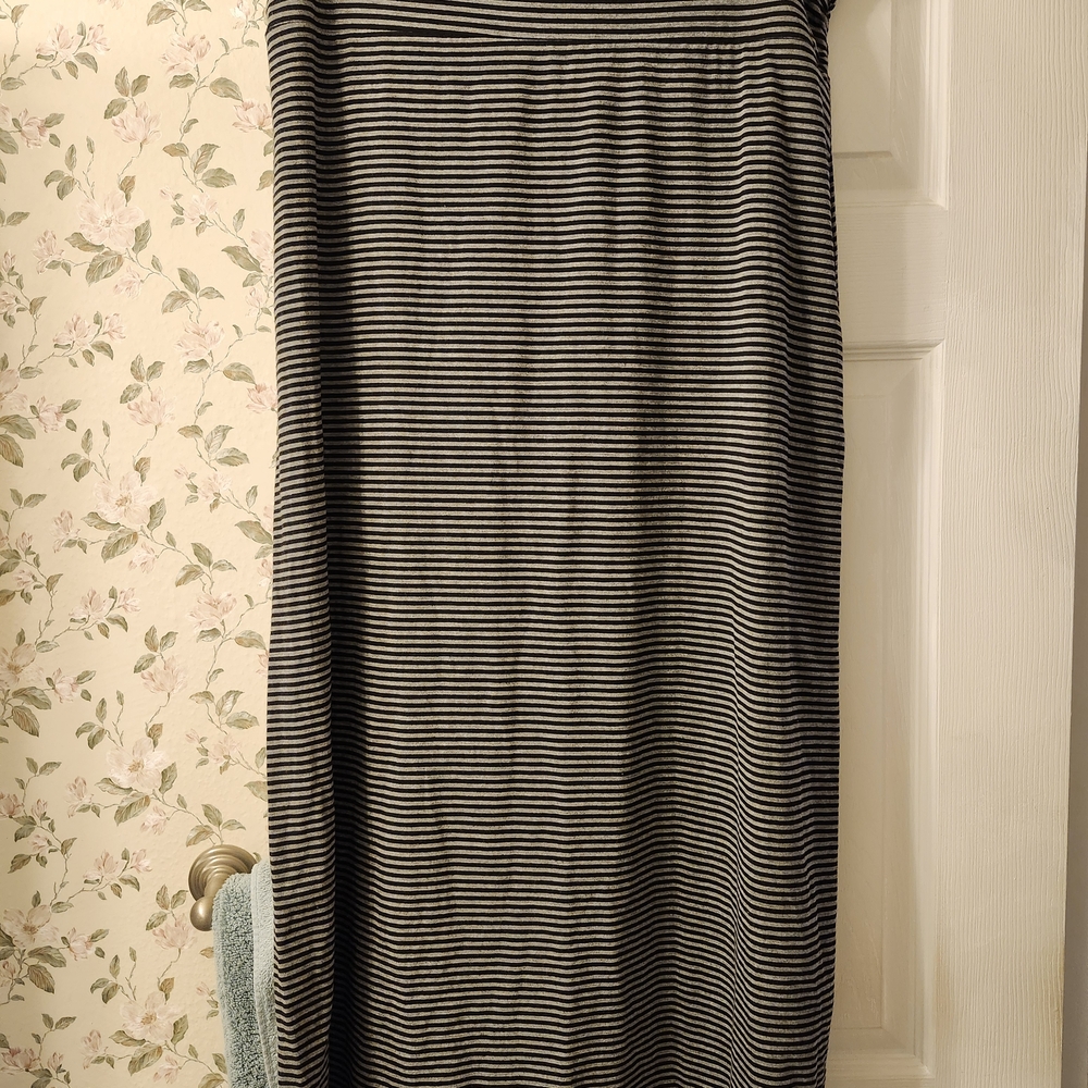 Faded Glory Black and White Striped Skirt